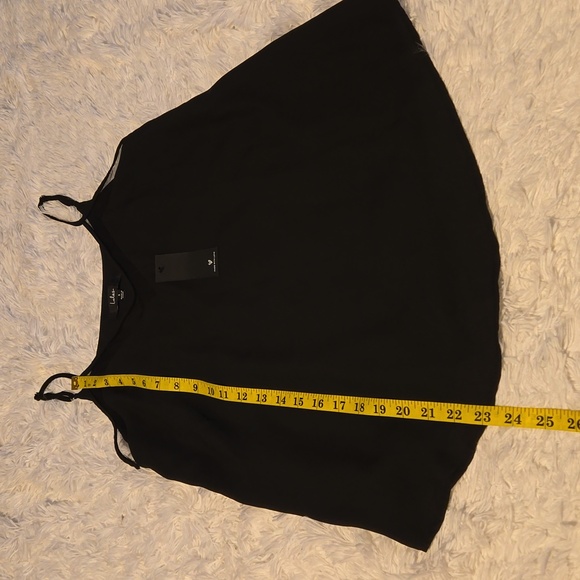 NWT Sweet Fling Black Mesh Tank Top  Size Small - Picture 4 of 12